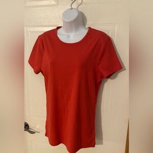 Lauren Ralph Lauren Jackie Tee top blouse short sleeve orange sz XL